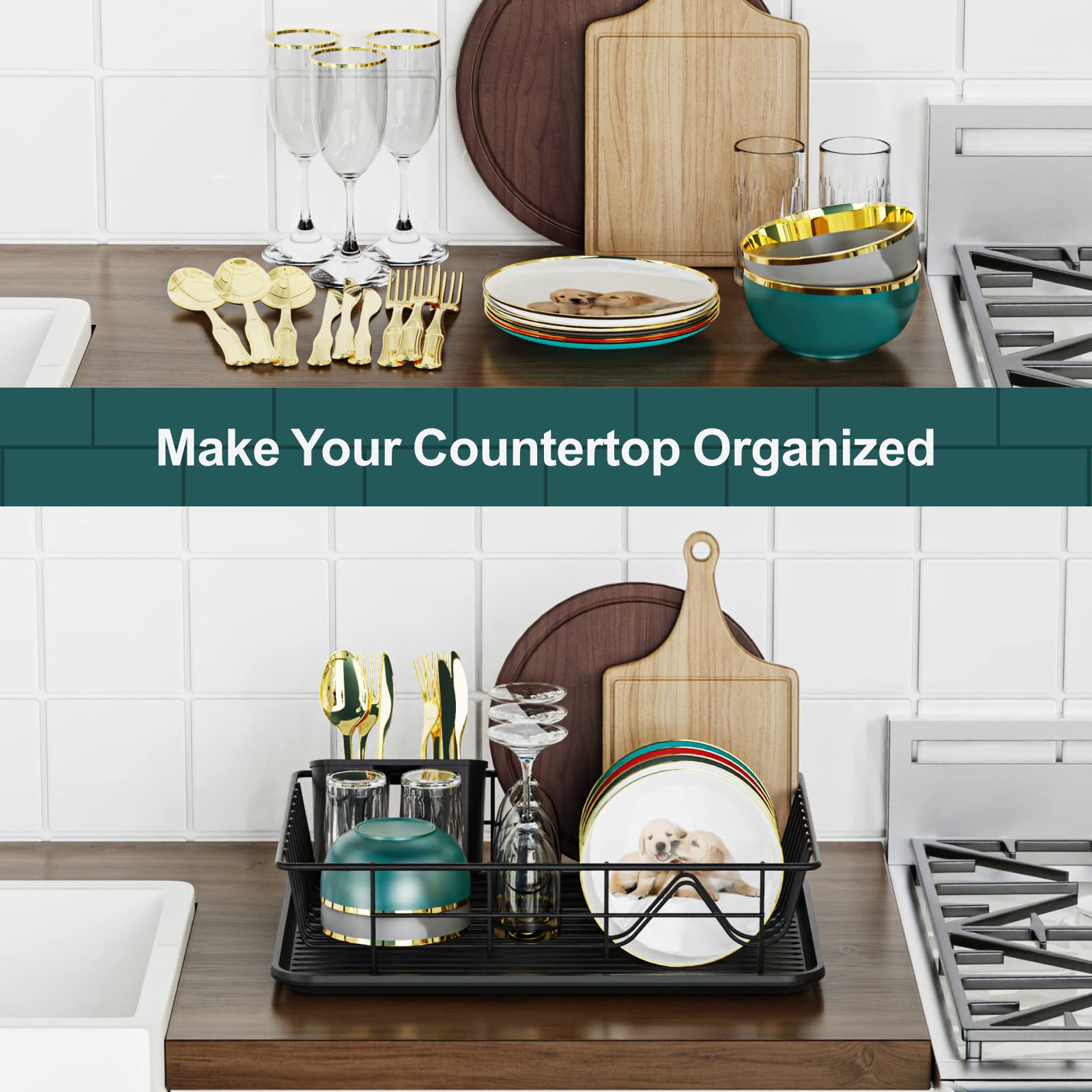 Buy Dish Drying Rack for Kitchen Counter Sink Dish Racks with