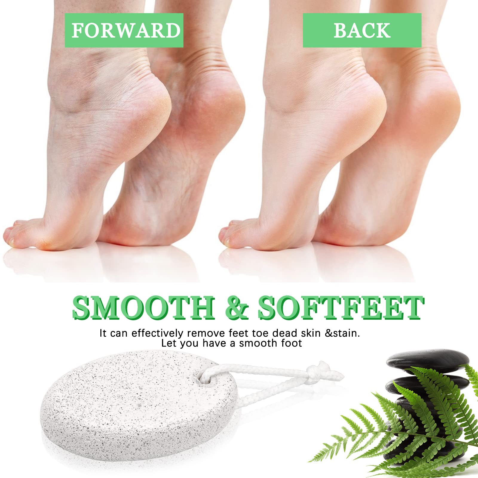 Pietra Pomice Naturale 2 Pezzi per Cura dei Piedi - Pietra Lavica per Rimozione Calli e Peeling - Detersione Delicata per Piedi e Mani