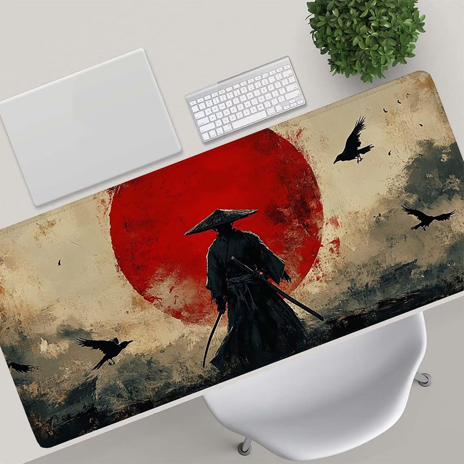 Tappetino Mouse Gaming, 1200x600mm Tappetino Mouse XXL Retro 0c0-239 | Mouse Pad Grande, Ottimizzato per i Sensori da Gioco, Migliora Precisione e Velocità, per Mac e PC, guerriero