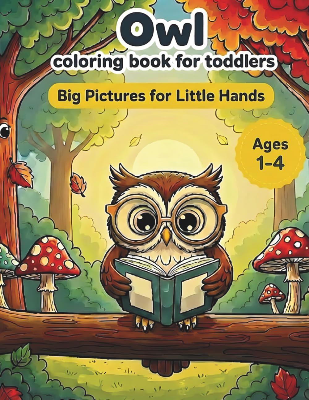 Owl Coloring Book for Toddlers: Big, Easy, and Cute Owl Coloring Pages for Kids Ages 1-3: My First Coloring Book with Adorable Owls and Simple Designs for Preschoolers and Kindergarteners