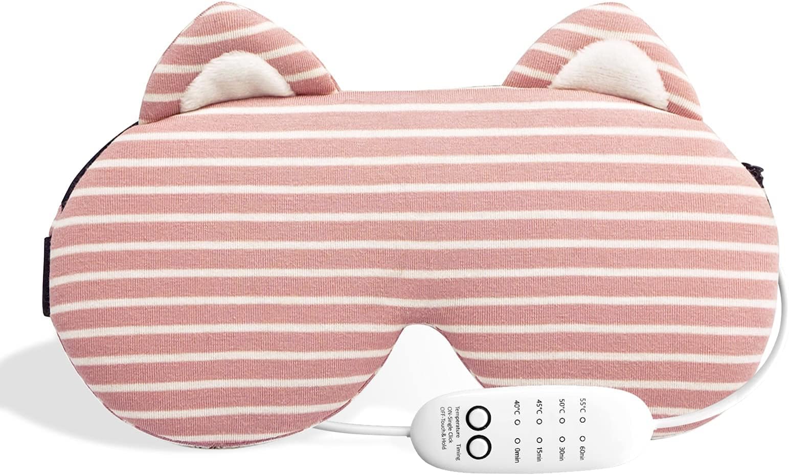 Heated Eye Mask, Heat Eye Mask for Sleeping, Warm Eye Compress for Dry Eyes, USB Electric Heating Eye Pad with Heat & Time Control, Relieve Dry Eye Syndrome, Stye, Blepharitis, A Great Sleep Artifact