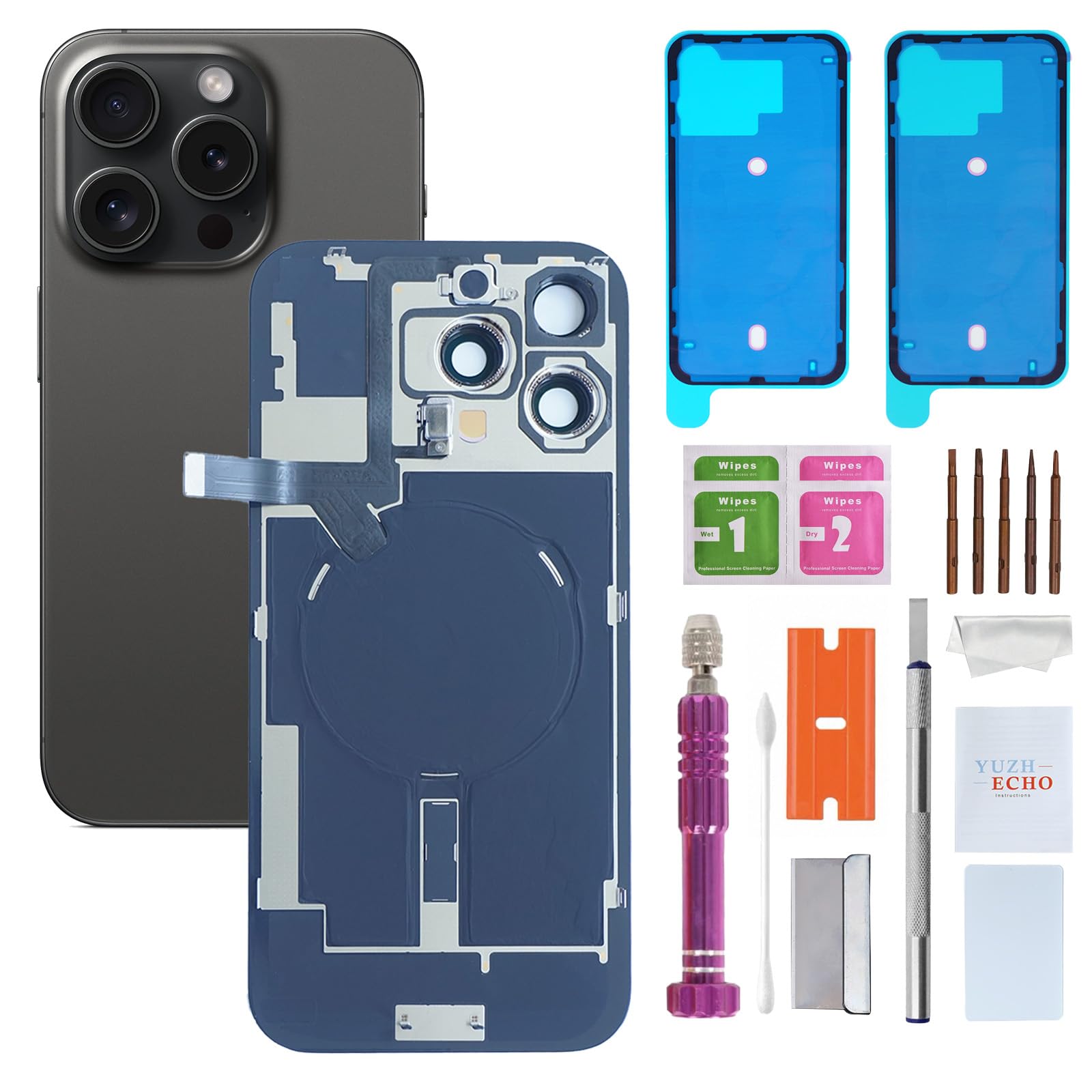 Photo 1 of YUZHECHO Back Glass Replacement for iPhone 16 Pro Max