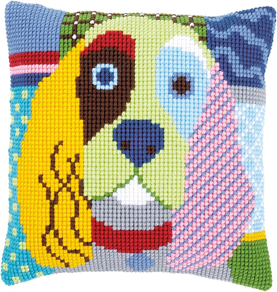Vervaco Cross Stitch Cushion Kit Modern Dog 16" x 16"