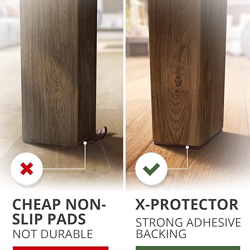 Miniatura 4 de X-PROTECTOR Almohadillas antideslizantes para muebles  8 pinzas de muebles de alta calidad de 4 pulgadas. Patas de goma autoadhesivas para muebles