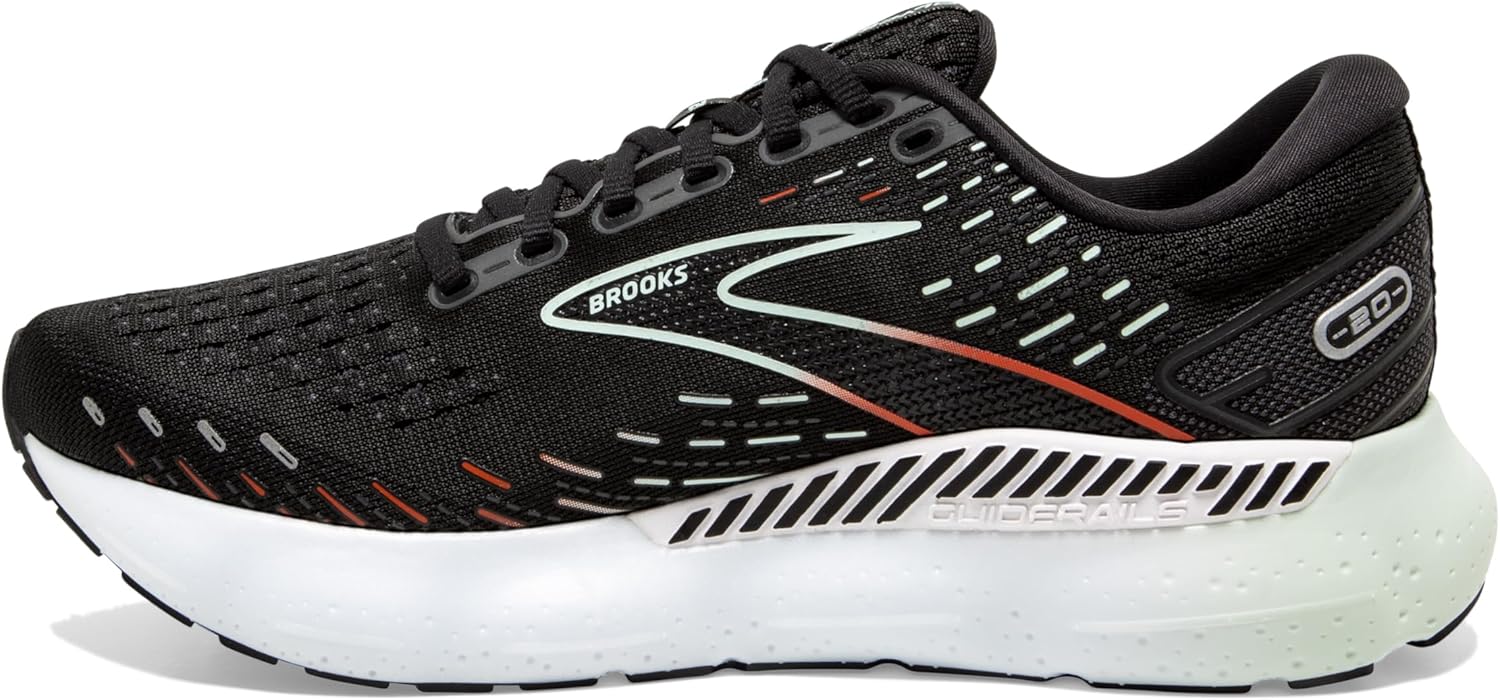 Brooks Women's Glycerin GTS 20 Supportive Running Shoe - Black/Red/Opal - 6 Medium - Image 6