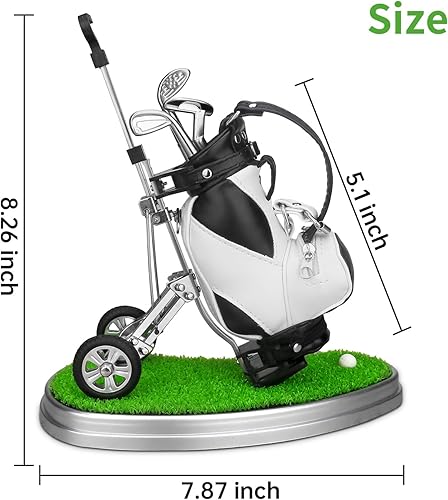 Miniatura 9 de 10L0L Soporte para bolígrafo de golf con 3 piezas, juego de bolígrafos de golf único, decoración de escritorio de golf, regalos para hombres