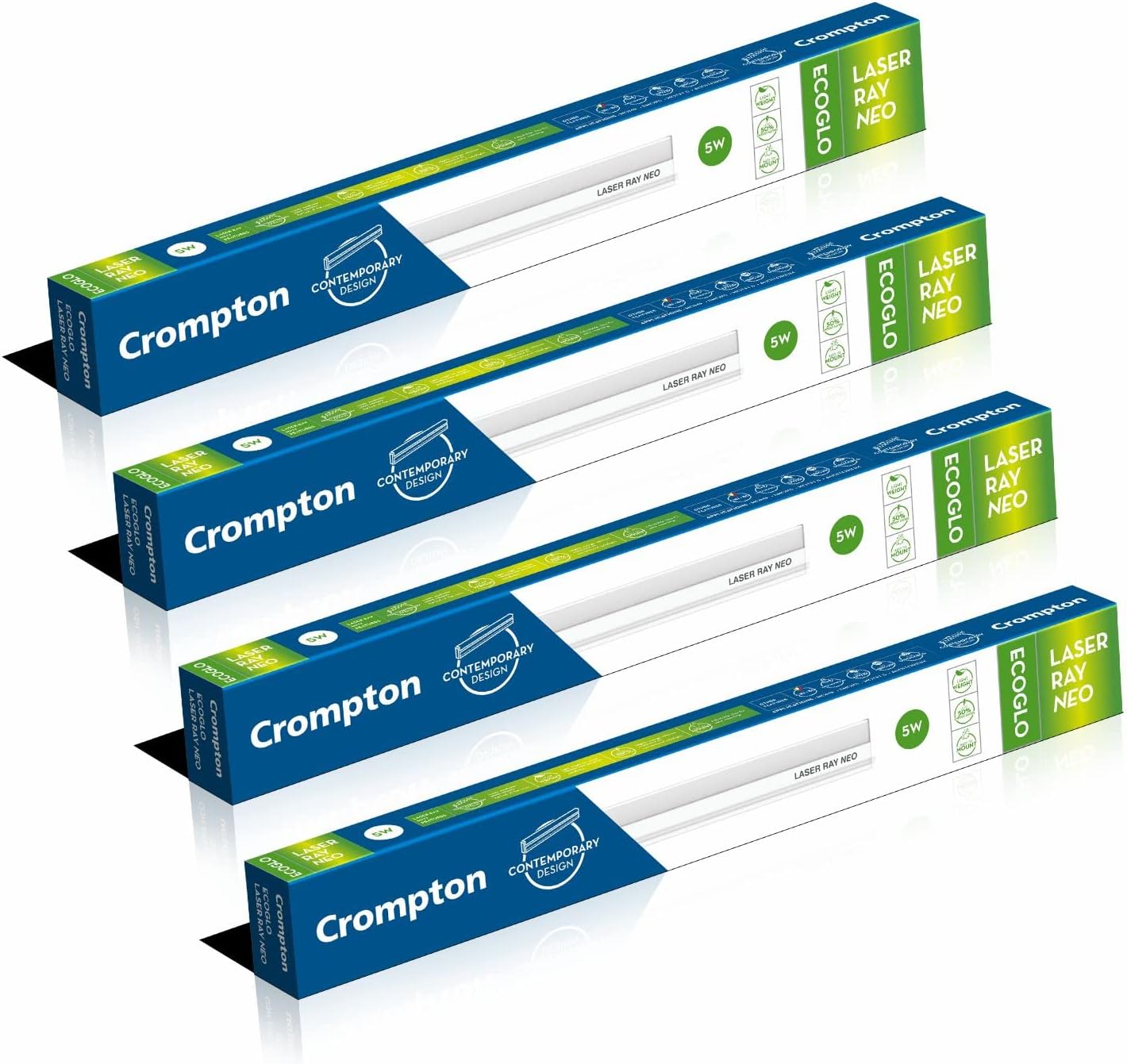 Crompton Laser Ray Neo 5W LED Batten |1 feet Slim Batten for Living Room & Bedroom | Energy Efficient Tubelight for Home | BIS Approved | Cool Day Light (6500K) (Pack of 1)