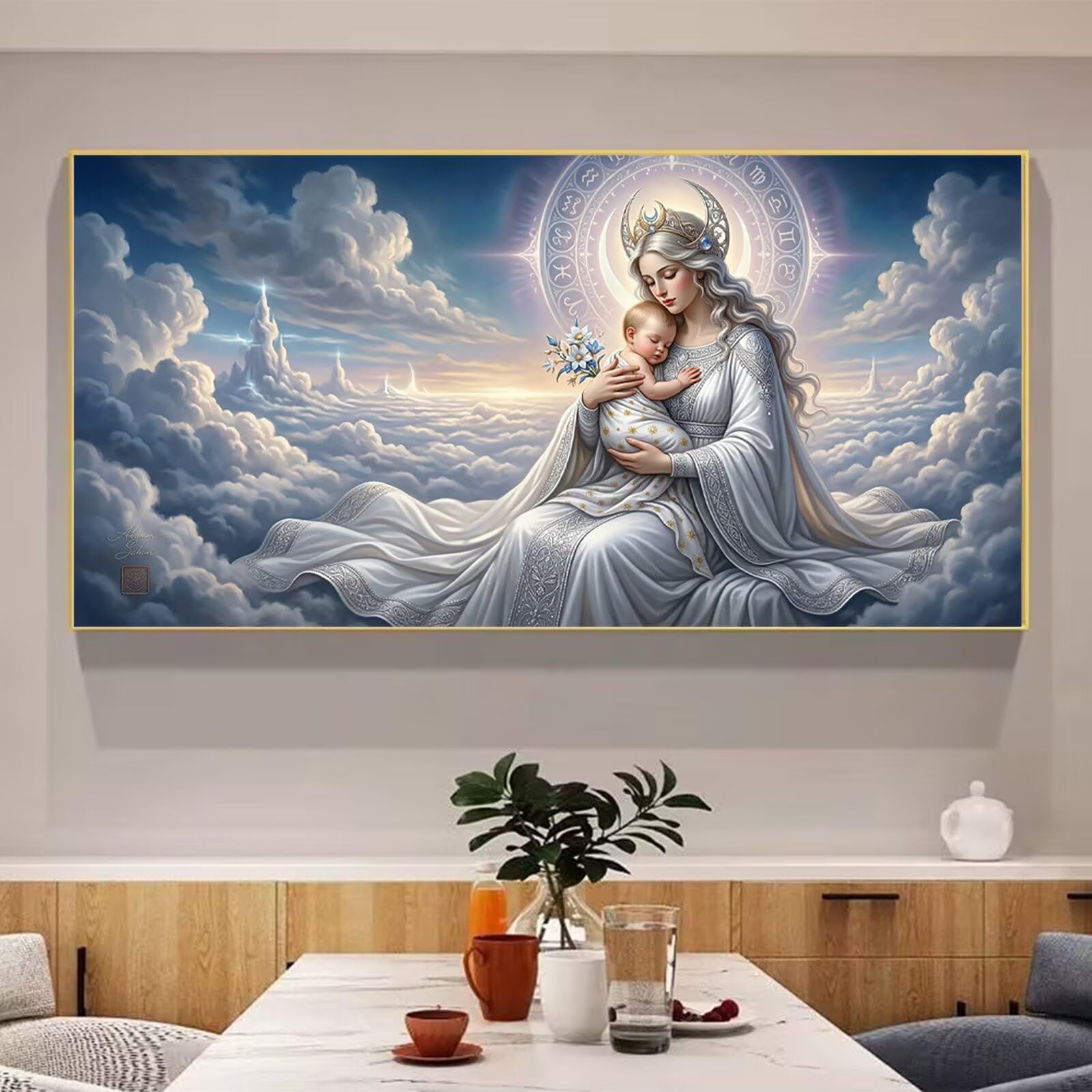 Diamond Painting Frau Diamant Painting Bilder, 5D Fee Eckige Steine Full Drill DIY Set Erwachsene Diamanten Kinder Kreatives für Erwachsene Mosaik Bastelset für Home Decor Wand Deko, 60x120cm, Cod-978