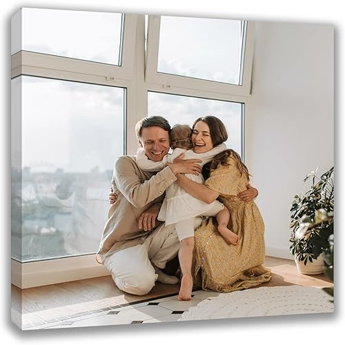 Impresiones en lienzo personalizadas con tus fotos, arte de pared personalizado, imágenes de lienzo personalizadas para mascotasregalos familiares