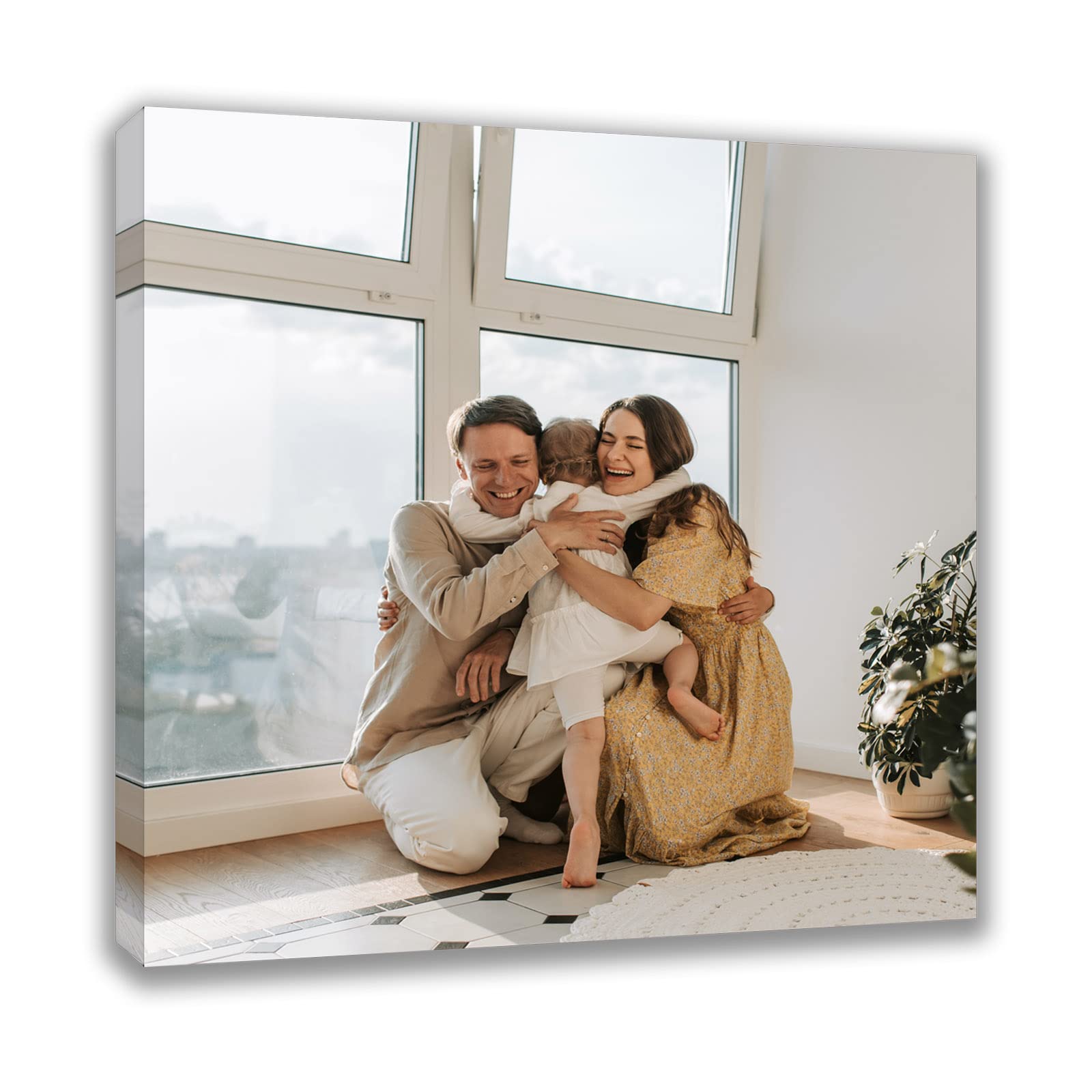 Custom Canvas Prints with Your Photos Custom Wall Art Personalized Canvas Pictures for Pet/Family Gifts for Mom/Men/Women (10'' W x 10'' H)