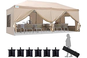 Canopy Tent with Mesh Sidewalls 10x20 Feet
