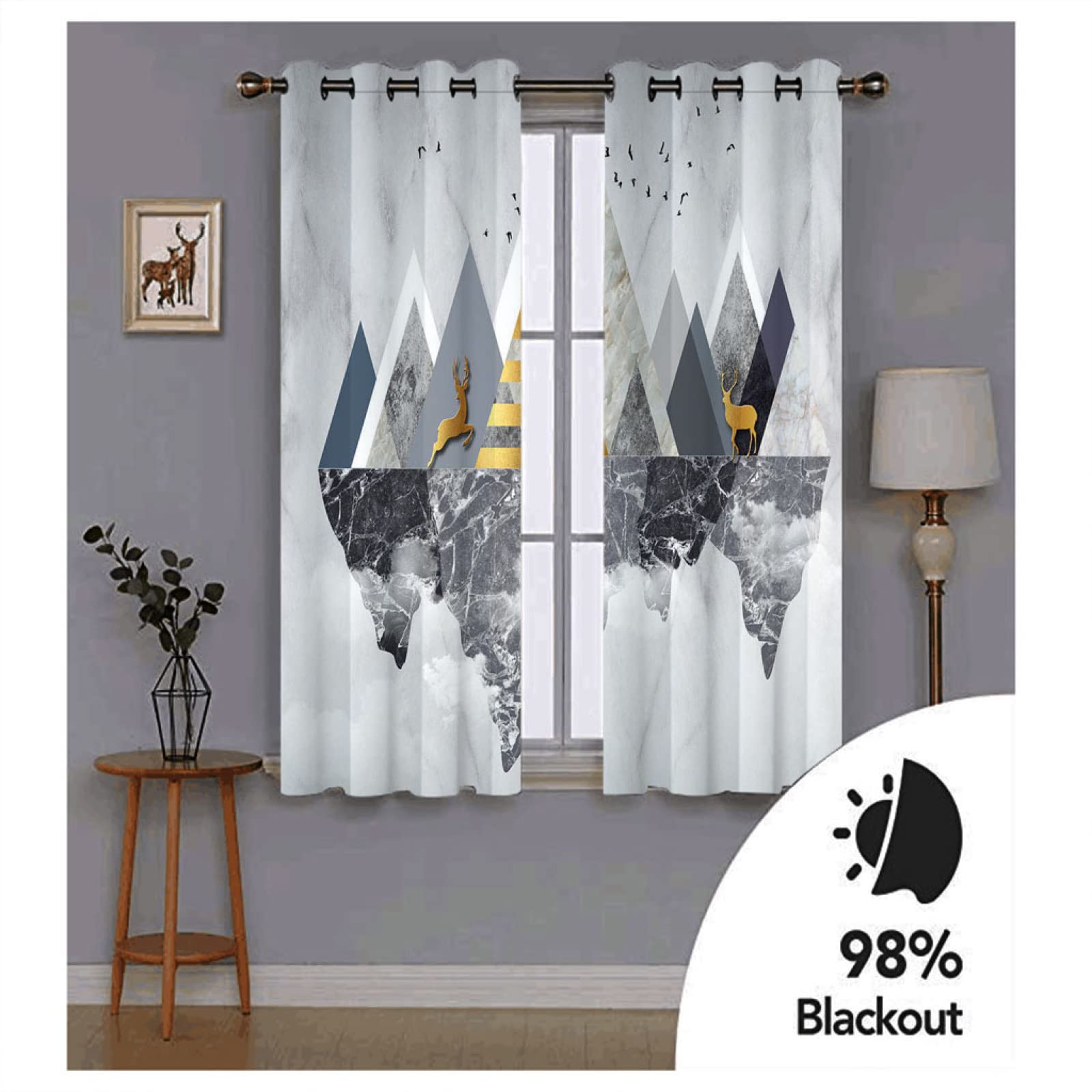 Cortinas Frío Calor Cortinas Térmicas Opacas PONY DANCE - 2 Piezas Gris 140x220 Cm | Aislan Frío Y Calor Para Salón Y Dormitorio Cortinas Salon Modernas