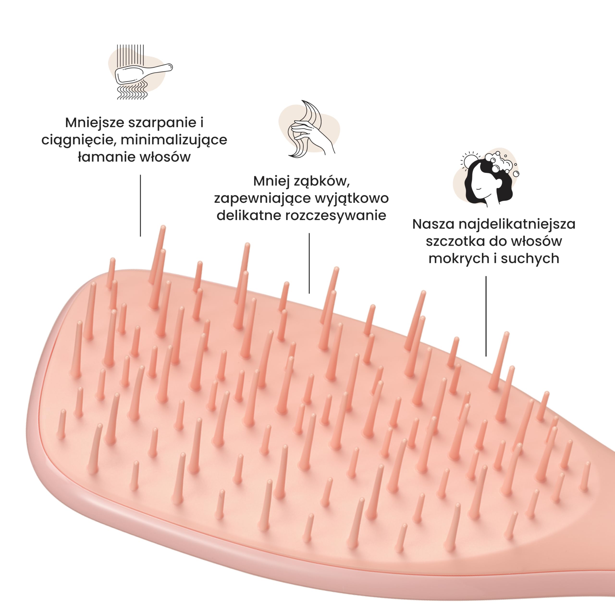 Tangle Teezer Extra Gentle Ultimate Detangler - o wyjątkowych szeroko rozstawionych ząbkach do delikatnego i skutecznego rozczesywania - zmniejszająca wypadanie i łamanie się włosów - Szafran