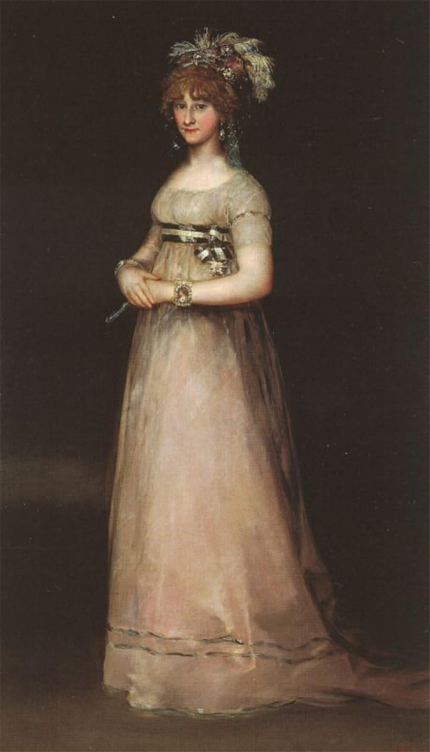 ARTXLXXBN Famous Print Painting Colorful Art Print the Countess of Chinchon by Francisco De Goya Canvas Art Decorations for Home Decor 60x90cm