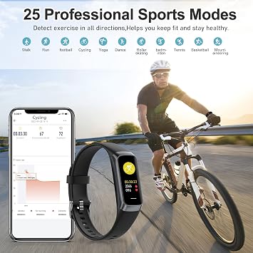 Zeacool Fitness Tracker with 24/7 Heart Rate, Blood Oxygen Blood Pressure Sleep Monitor, Activity Trackers 5 ATM Waterproof,Step Calorie Counter Pedometer Health Smart Watch for Women Men