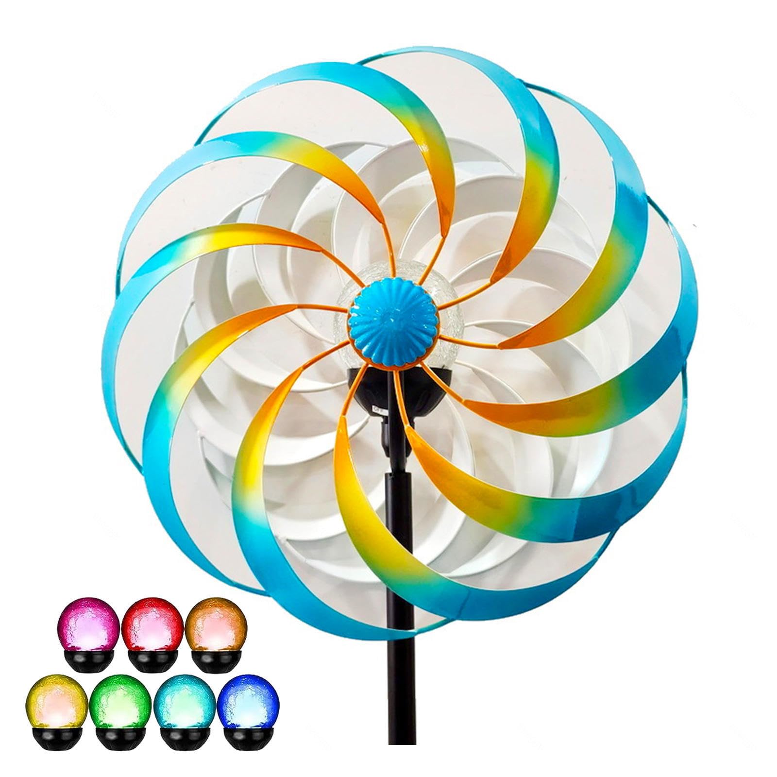 HAZARA Hilanderos De Viento para Patio, Molinos De Viento para JardíN, Grande Molino,Blue