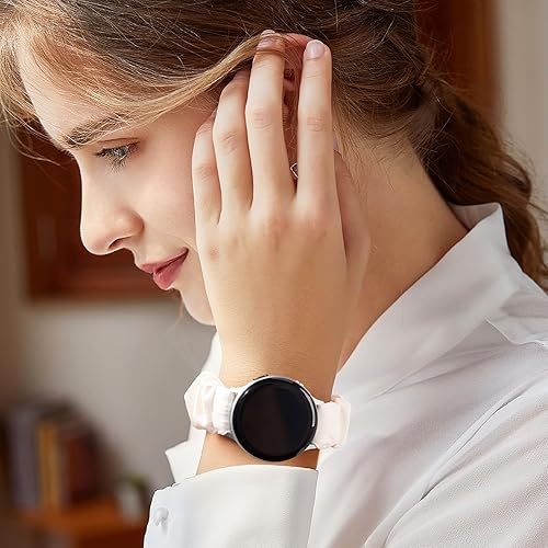 Miniatura 4 de 20mm 22mm Scrunchies Correas de reloj, bandas elásticas de repuesto para Samsung Galaxy Watch 4 5 Pro 6 7 Classic Galaxy Active 1 2 40mm 44mm para