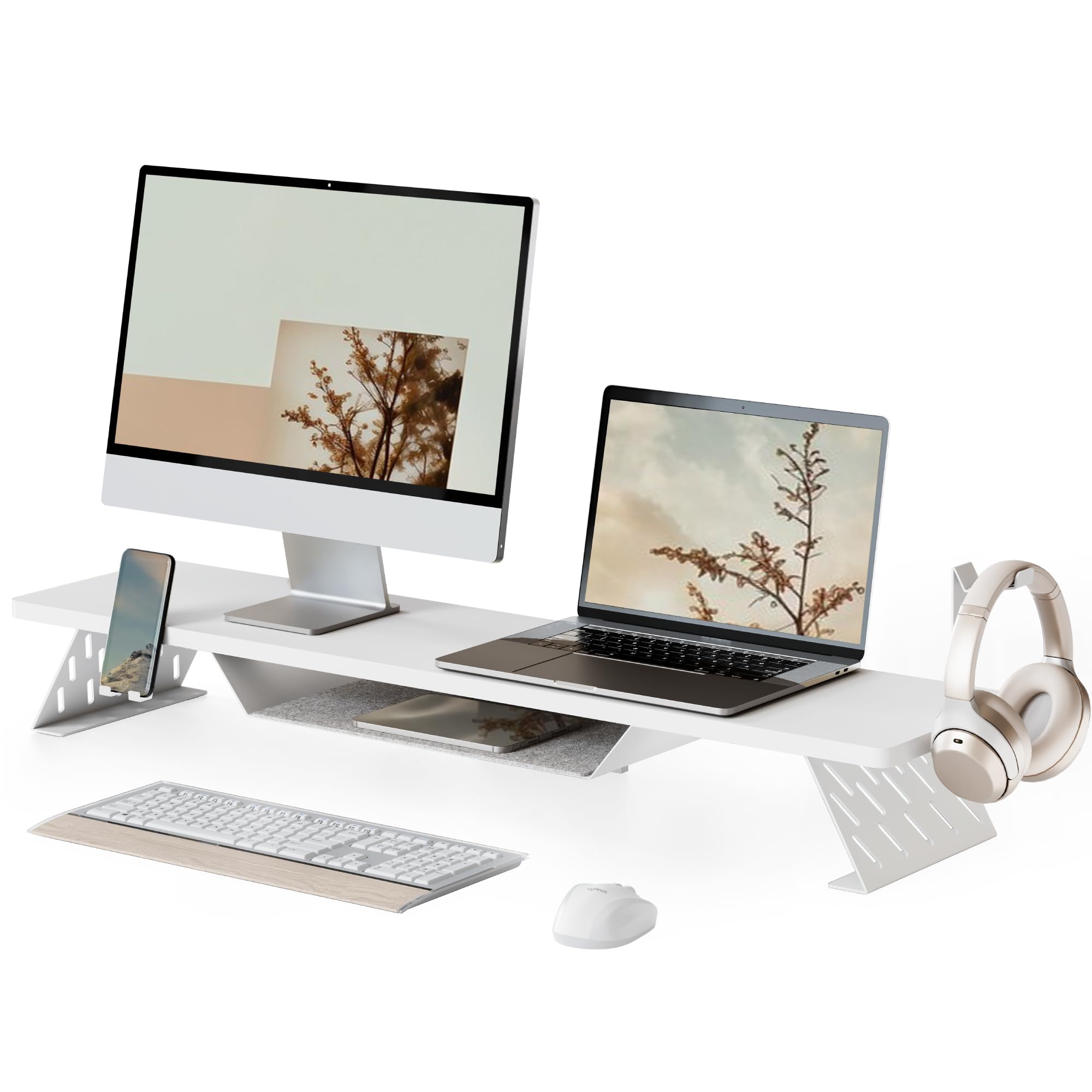 Amazon.co.jp: Fenge モニター台 卓上 デスクシェルフ モニター