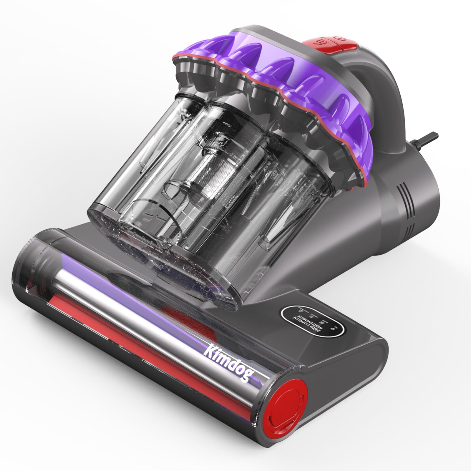 Aspiradora de colchón de 16 Kpa con luz UV-C de 253.7 nm, calor de 140 °F y filtro HEPA, aspiradora de mano de 500 W para sofá, sofá y mascota 9