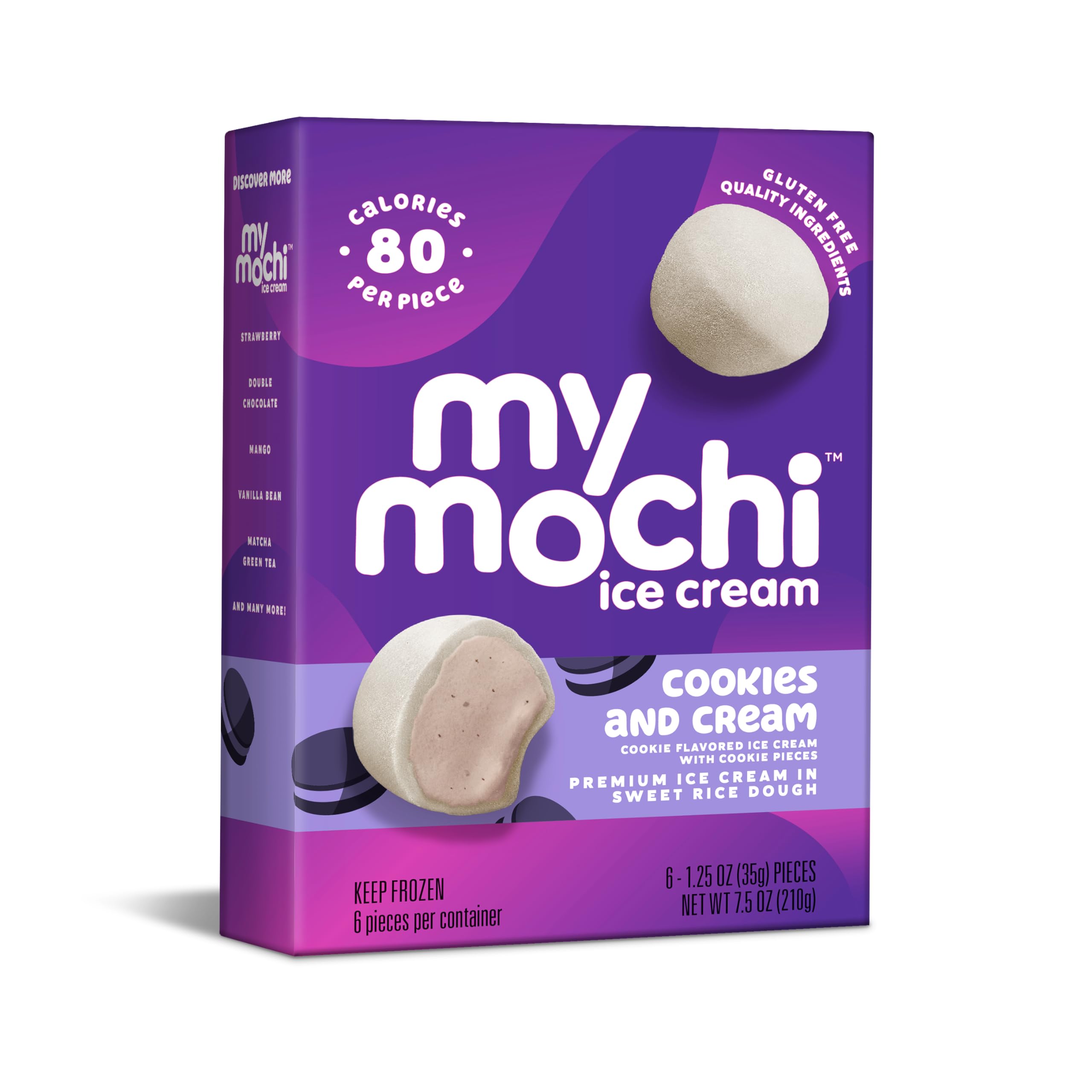 MyMochi Ice Cream, Cookies & Cream, 6 ct