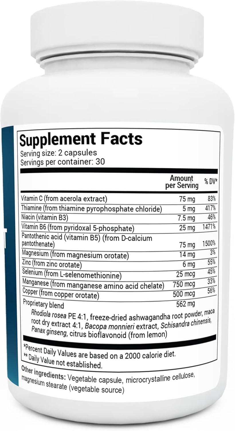 Dr. Berg Adrenal & Cortisol Supplement New Formula - Adrenal Supplement & Cortisol Manager for Mood, Focus, and Stress Support - Adrenal Fatigue Supplements w/ Ashwagandha Extracts - 60 Capsules : Health & Household