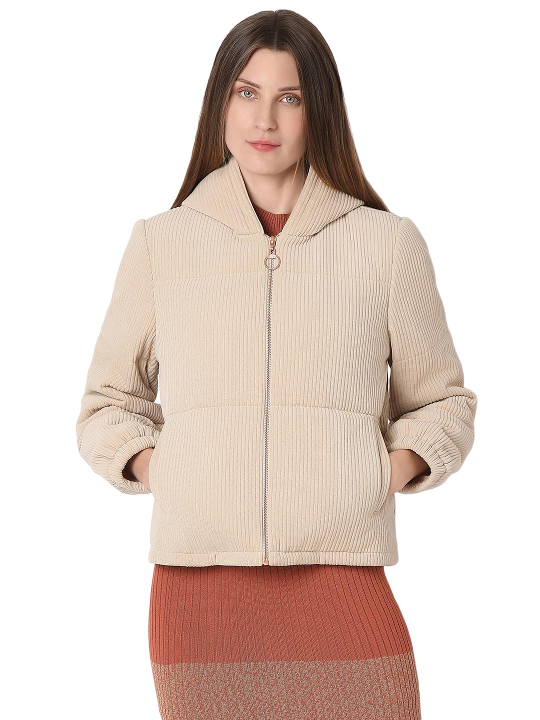 vero moda Women's Polyester Blend Standard Length A-Line Coat-picture-43