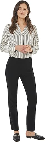 Miniatura 2 de May You Be Pantalones casuales de negocios súper elásticos de ajuste recto y cómodos para mujer