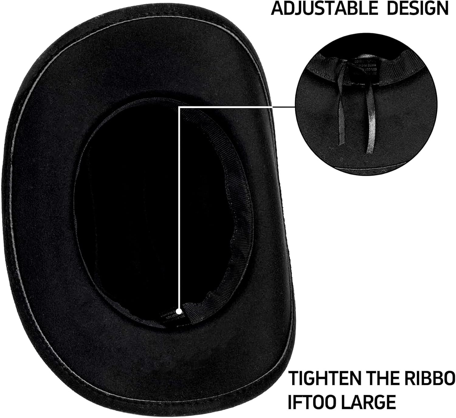 Ycctvar 2PCS Western Cowboy Hat for Men Women Cowgirl Cow Girl Country Costume Rodeo Cattleman Cute Felt Adult Ladies Buckle - Image 4