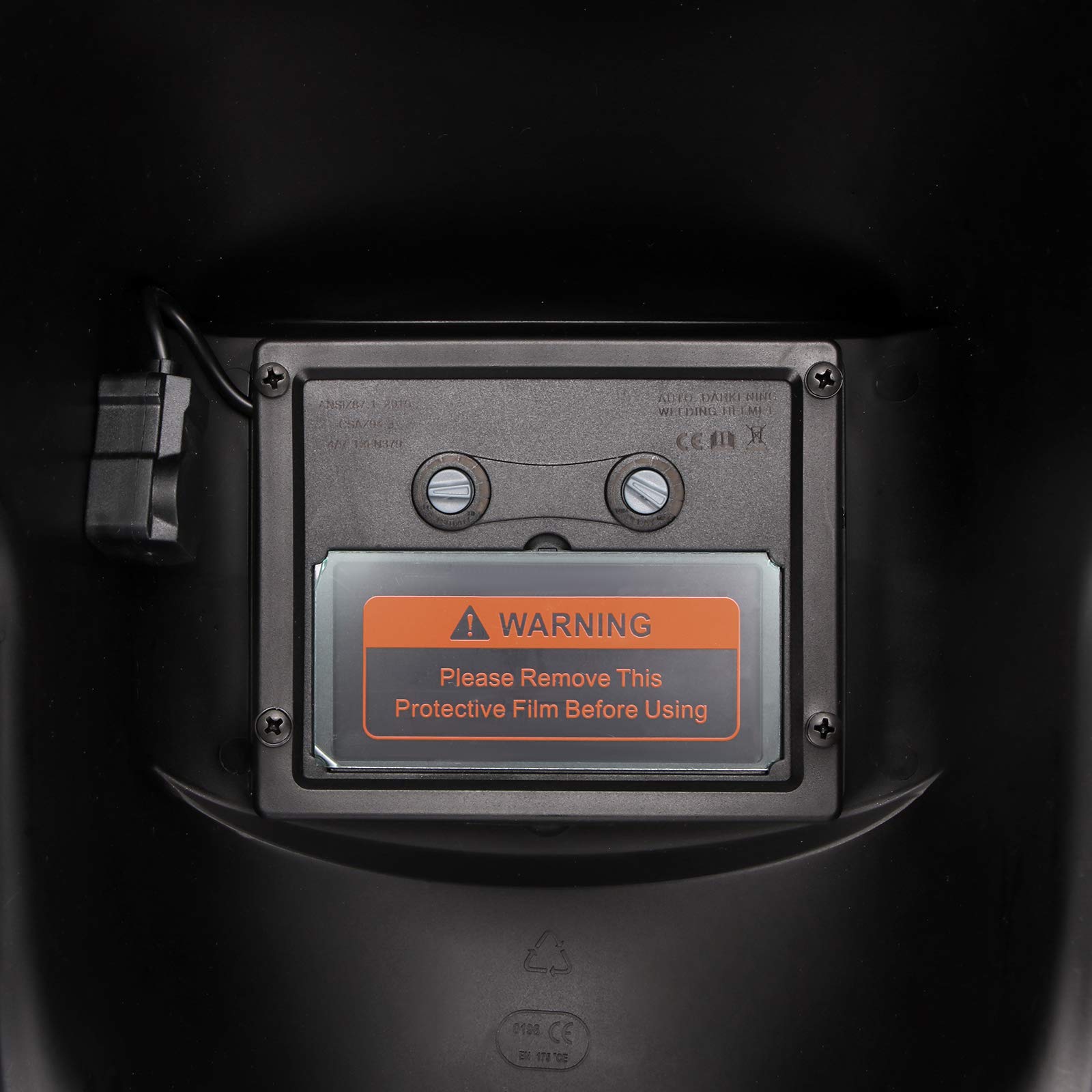 DEECOZY Maschera per Saldatura, Maschera per Saldatura Oscurante Automatica Maschera Regolabile Casco per Saldatura Solare a Grande Schermo Maschera True Color (Nero)