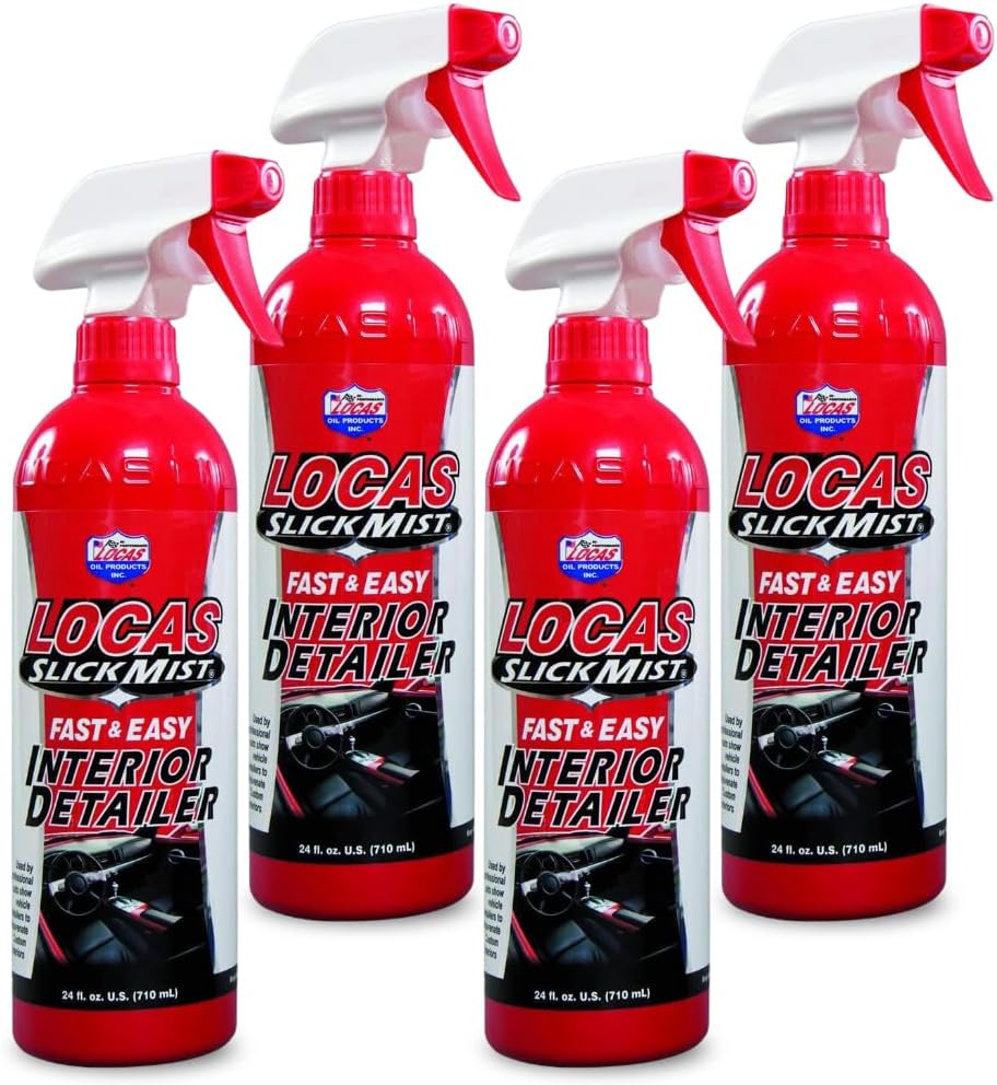 Interior Detailer Spray – 4 Pack (24 oz Each) | Quick Interior Cleaning for Multiple Vehicles | Helps Refresh and Maintain Surfaces