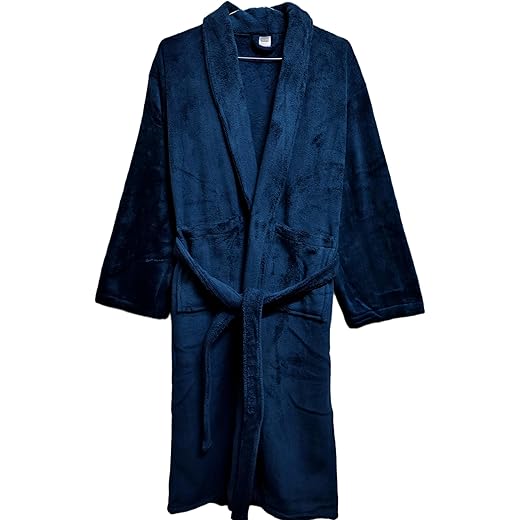 Cotton Bolls Microfiber Fleece Bath Robe XL