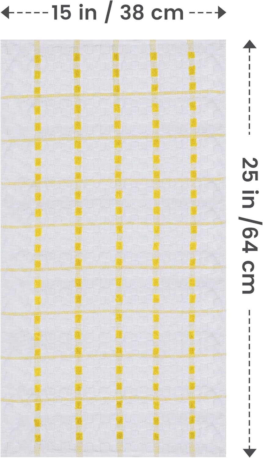 Utopia Towels - Kitchen Towels 12 Pack, 15 x 25 Inches, 100% Ring Spun Cotton Super Soft and Absorbent Linen Dish, Tea and Bar Towels Set, Yellow - Image 2