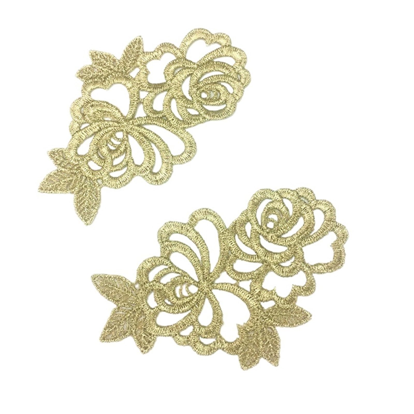 Applique en dentelle 3D brodée JA37 haute couture pour ornements de coiffure de mariage