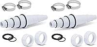 Vista 10 de Sealproof Adaptador de manguera de piscina, 30 configuraciones, compatible con la mayoría de bombas, espumaderas y filtros, color blanco
