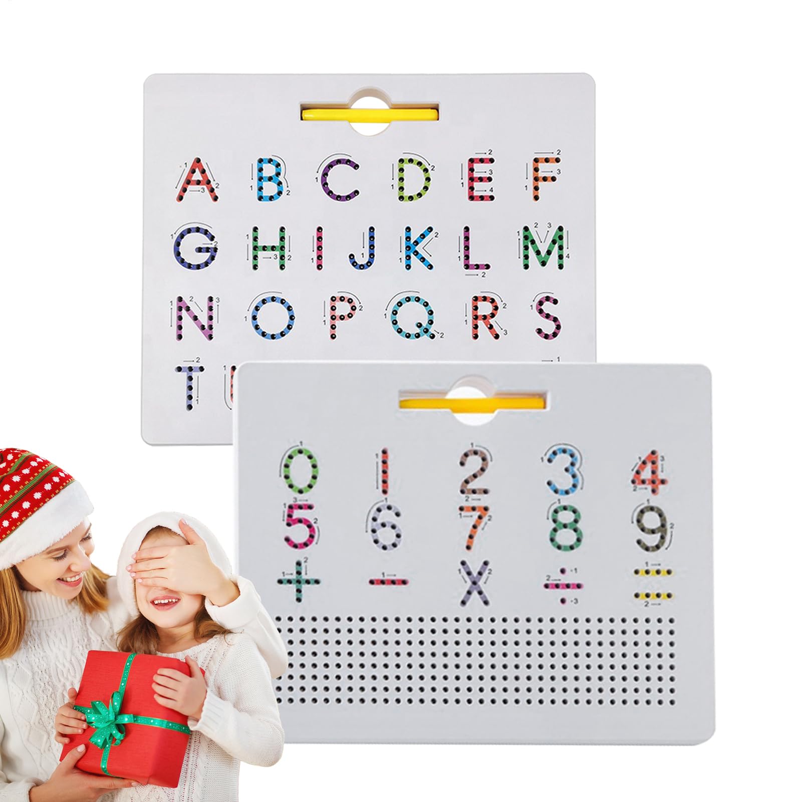 Tableau magnétique réversible, jouet alphabet 2 en 1 | surfaces éducatives