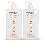 Native Body Lotion with Naturally Derived Ingredients - Pumpkin Spice Latte - Silicone, Paraben, & Dye Free Leaving Skin Soft and Hydrating | Fall Seasonal Scent Bundle, 16.5 oz - 2 Pk