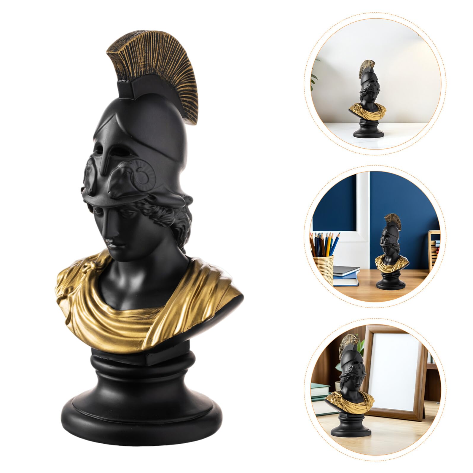 jojofuny Porte-Stylo Guerrier Romain Antique Pot À Crayons De Bureau Porte-Pinceaux De Maquillage Porte-Gobelet Organisateur De Stylos En Résine Porte-Stylo Esthétique Statue