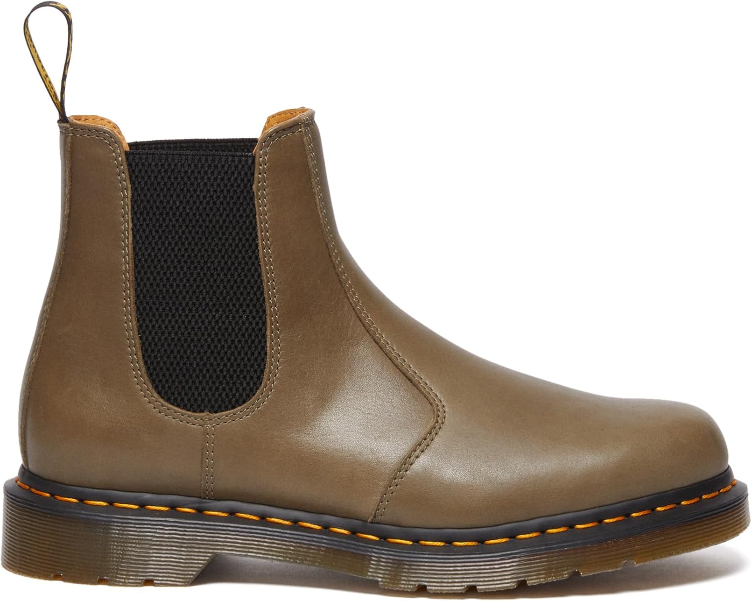 Dr. Martens Mens 2976 Chelsea Boot, Olive Carrara, 7