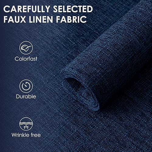 Miniatura 10 de Aironment Bilayer - Juego de 4 manteles individuales de lino grueso, resistentes al calor, lavables a máquina, sin arrugas, cuidadosamente