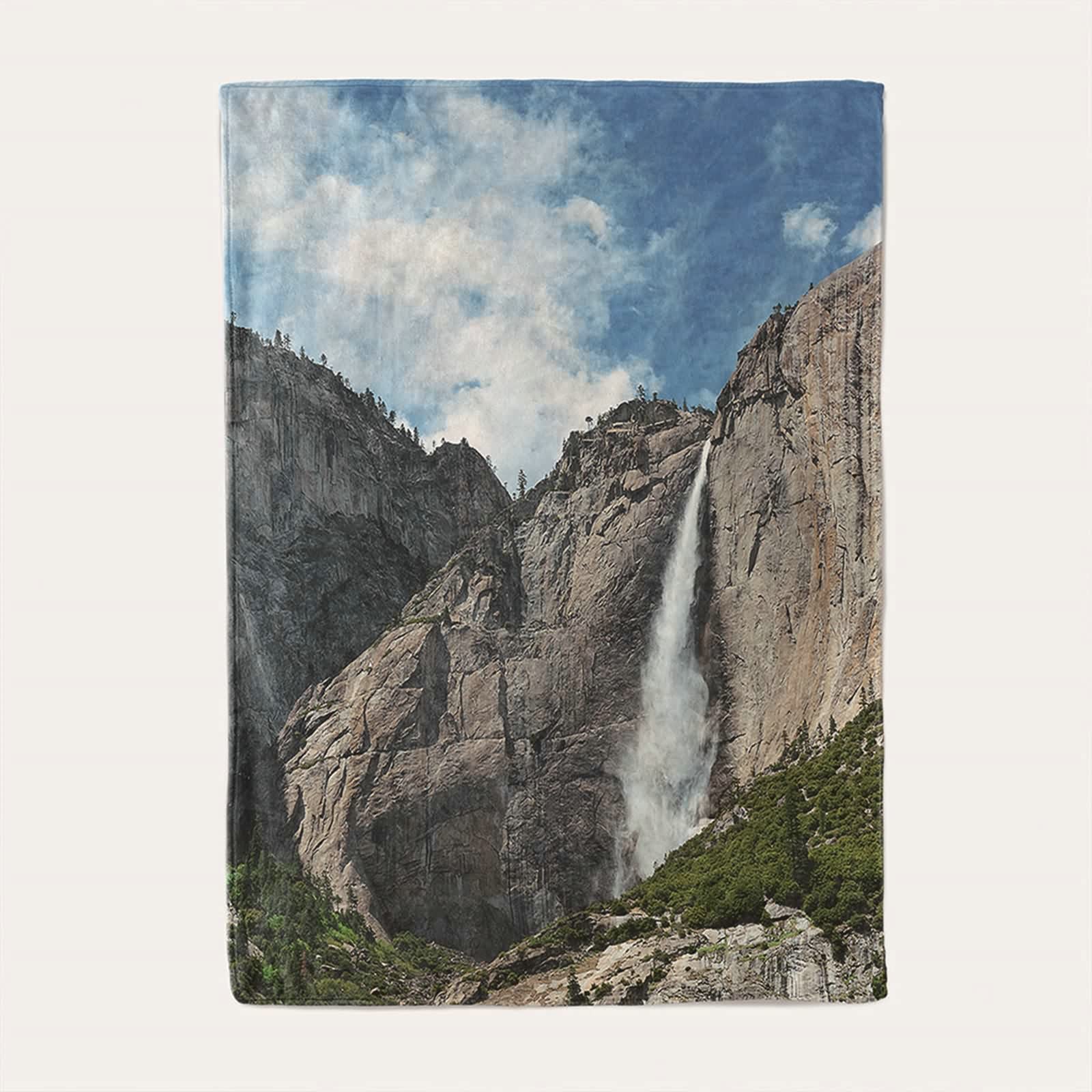 Aeici Couverture Polaire, Couverture Enfant Polaire Couverture 180x200 cm Montagnes et Chute d'eau Couverture de Canapé Cadeau pour Adultes et Enfants
