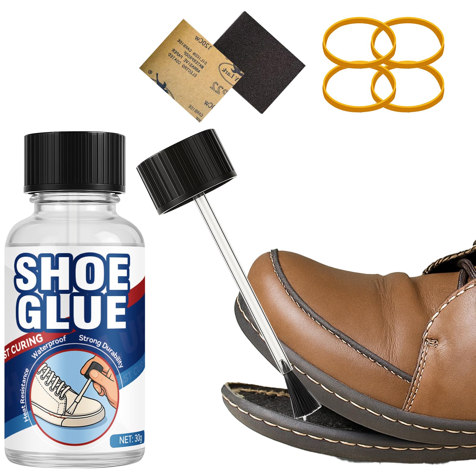 Shoe Glue 30g Clear Shoe Repair Glue Sole Repair Kit Professional Waterproof Shoe Adhesive Fixes Cracks and Debond
