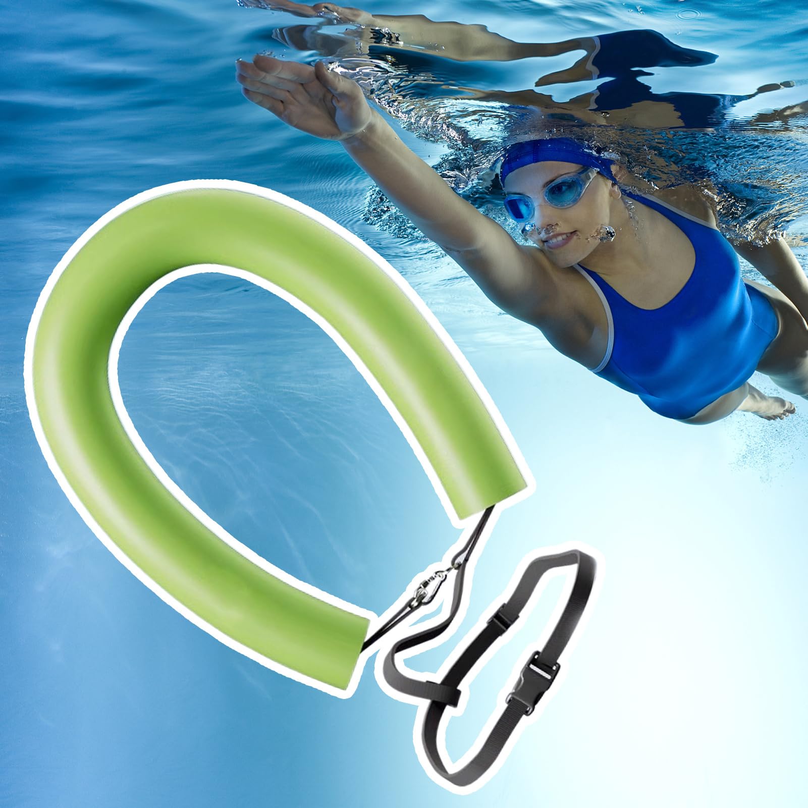 Flotador de natación | Entrenador de natación de alta visibilidad | Cinturón flotante entrenamiento | Para aguas libres lago río mar estanque principiantes deportivos entusiastas fitness