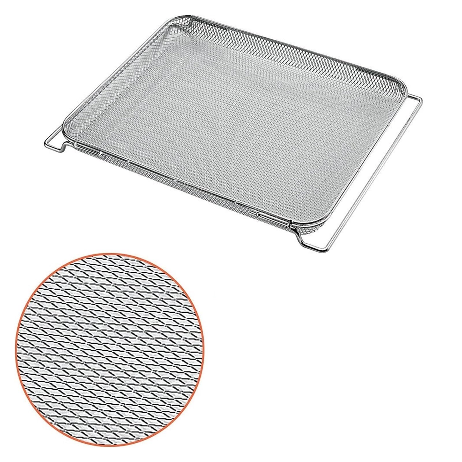 Bandeja de Horno Cesta for Horno y freidora de Aire, bandejas de Repuesto for Hornear, Cesta de Malla de Acero Inoxidable, Accesorios for Airfryer(Grill Net)