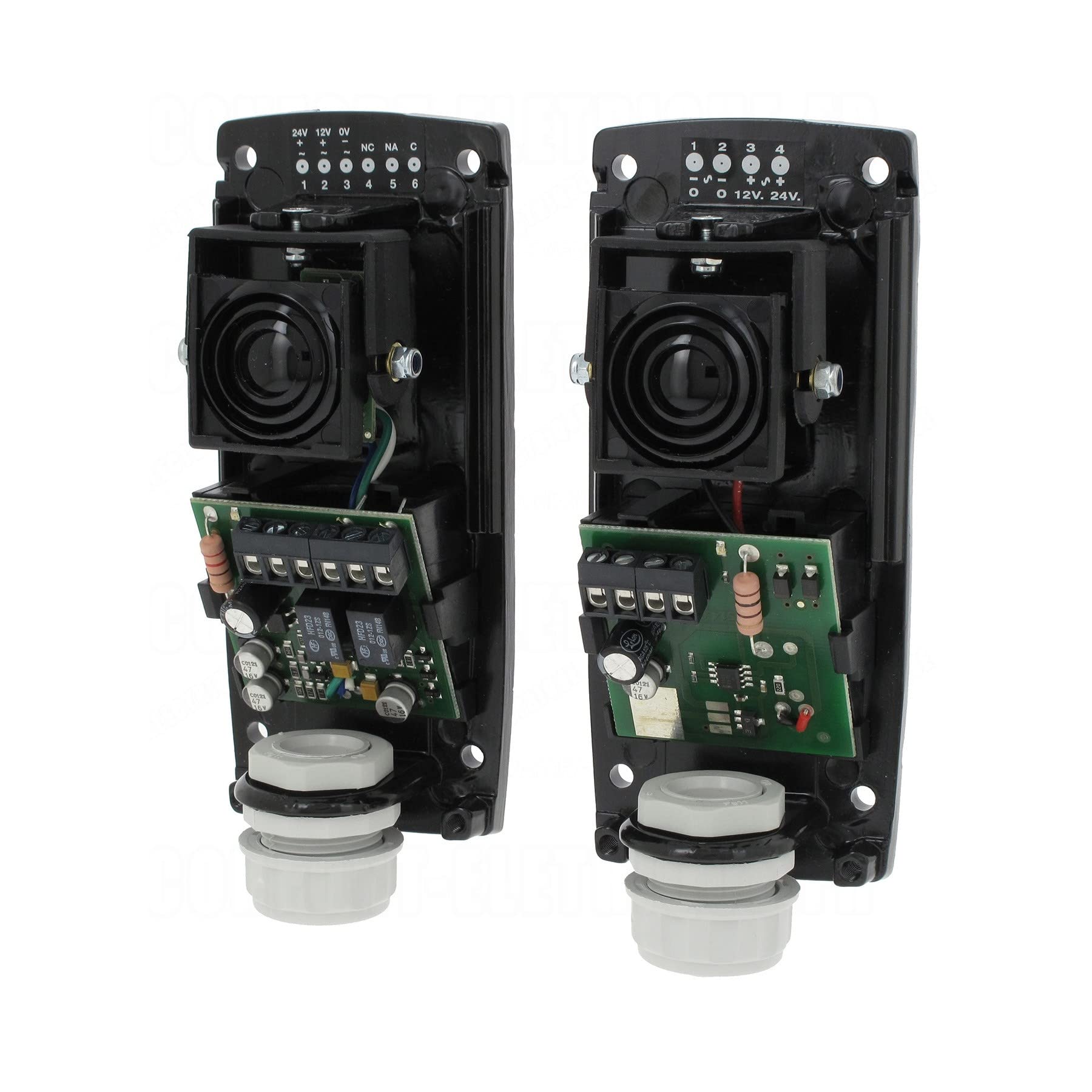 Cardin - CDR842A Par de fotocélulas con contenedor de Aluminio, Alcance 15 m