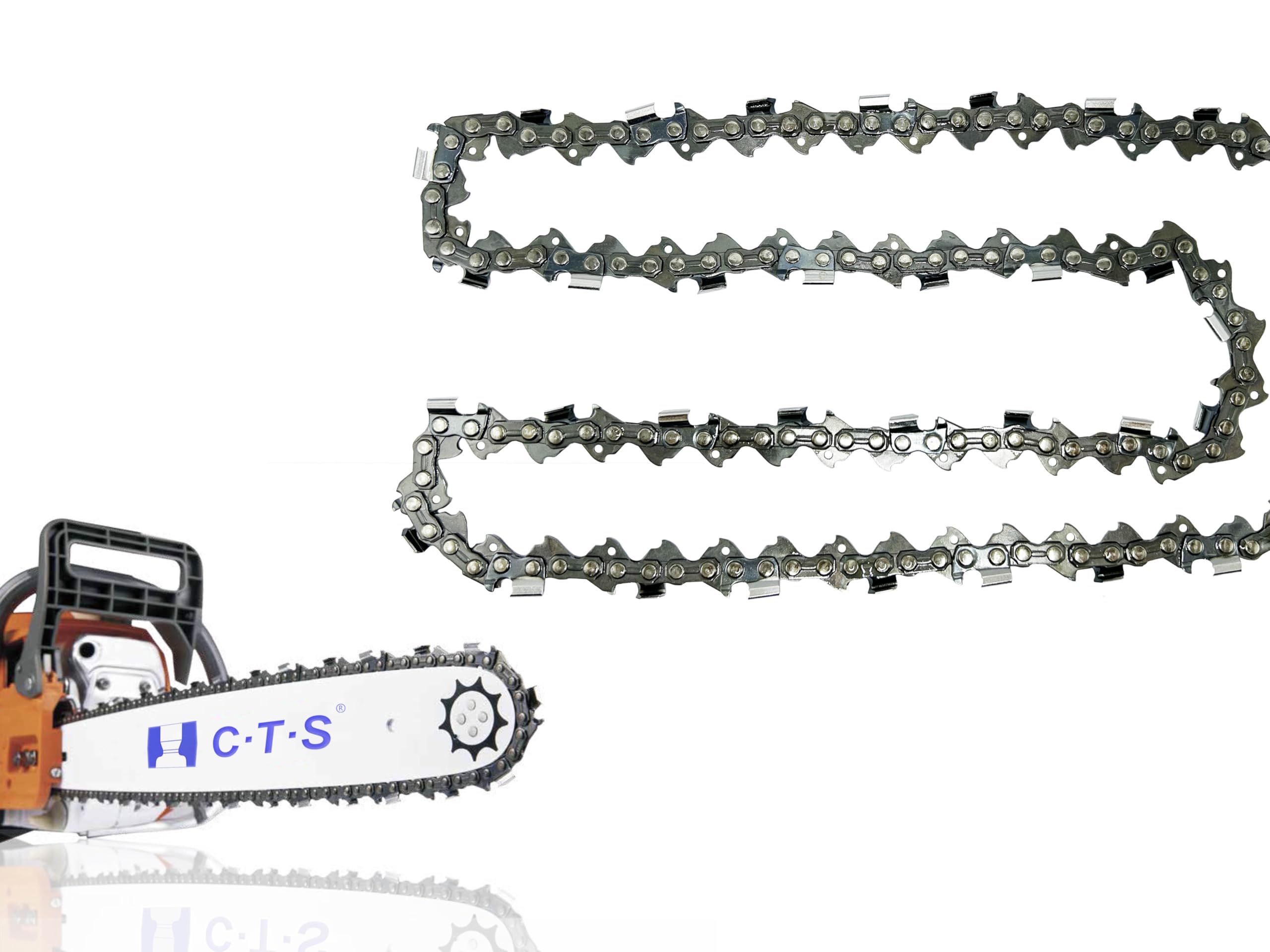 C·T·S Saw Chain Pitch 0.325-inch Gauge 0.050-inch Drive Links 72 Semi-Chisel with Bumper Drive Link Chainsaw Chain Bar Length 18-inch Replaces Oregon 20BPX072 Husqvarna 5910979-72