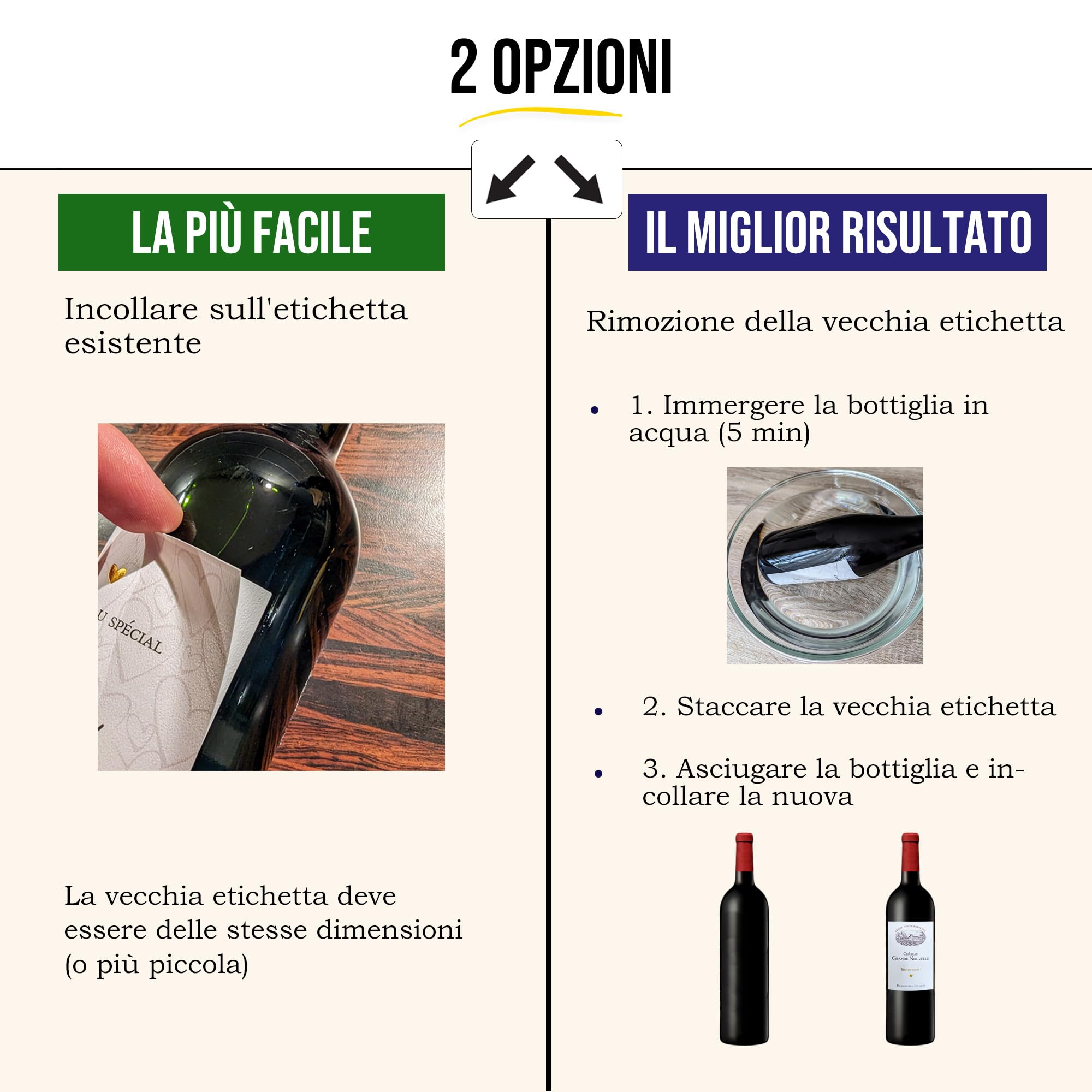 FunFest - Set da 4 Etichette Bottiglia di Vino Annuncio Gravidanza - "Château Grande Notizia" (Testo in Italiano)