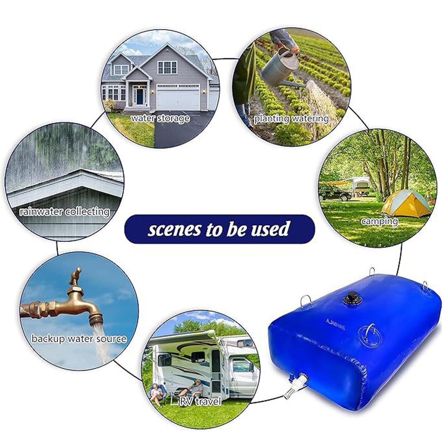 Depósito de Agua Flexible Bolsa de Almacenamiento Agua Resistente a la presión, Gran Capacidad, for Uso en Exteriores contra Incendios, construcción y tráfico Pre-Loading Bag for Bridges