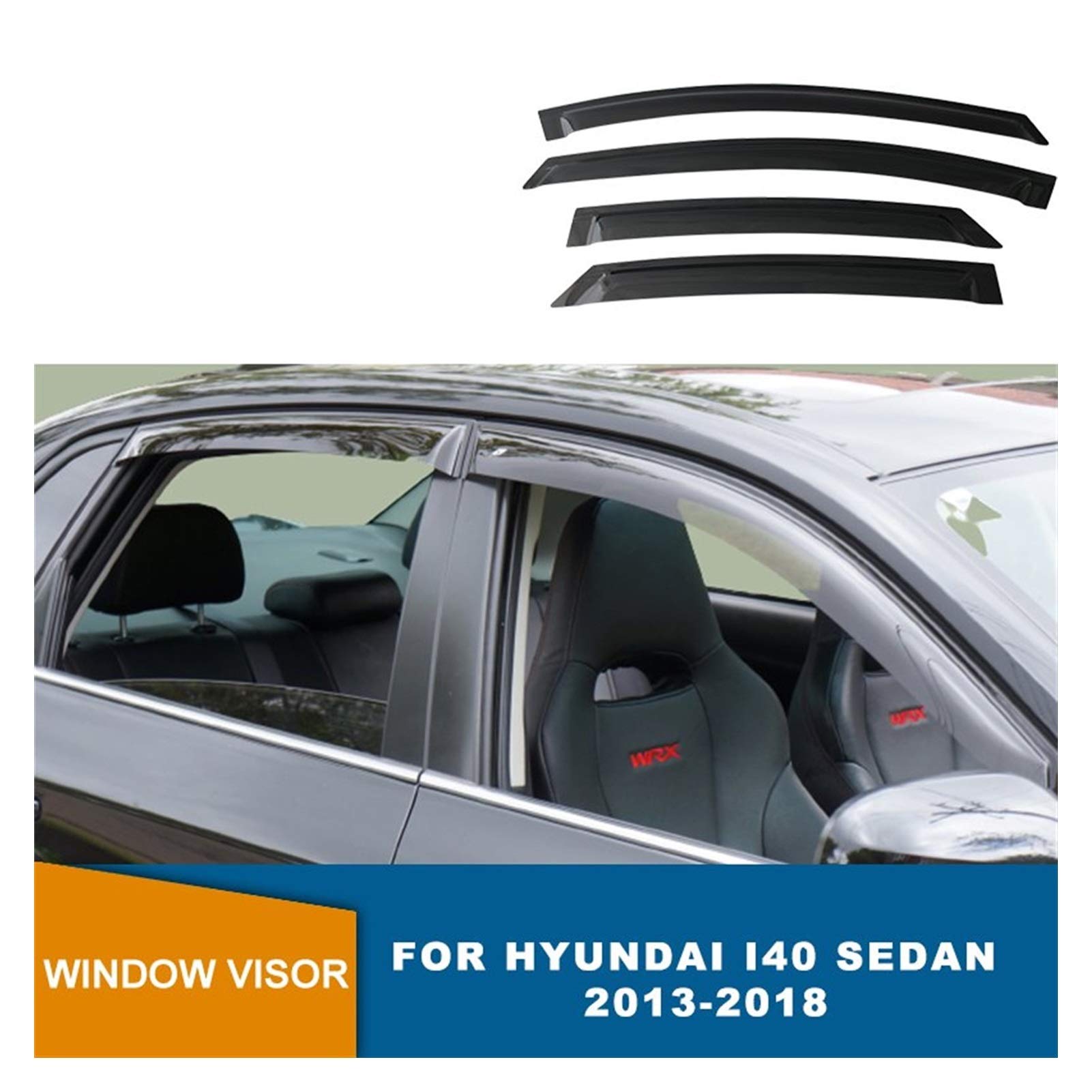 Buy Wind Deflectors Side Window Deflectors Black Visor Sun Rain Guards