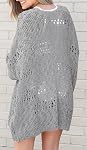 YACUN Womens Crochet Cardigan Open Front Knitwear Sweater Summer Kimonos