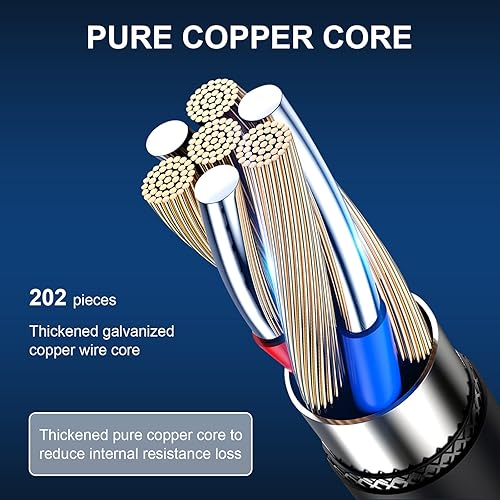 Miniatura 6 de Toxaoii Cable de carga USB tipo C compatible con HyperX SoloCast, QuadCast S, QuadCast 2 micrófono de condensador, también compatible con